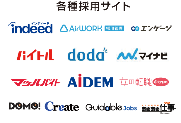 各種採用サイト